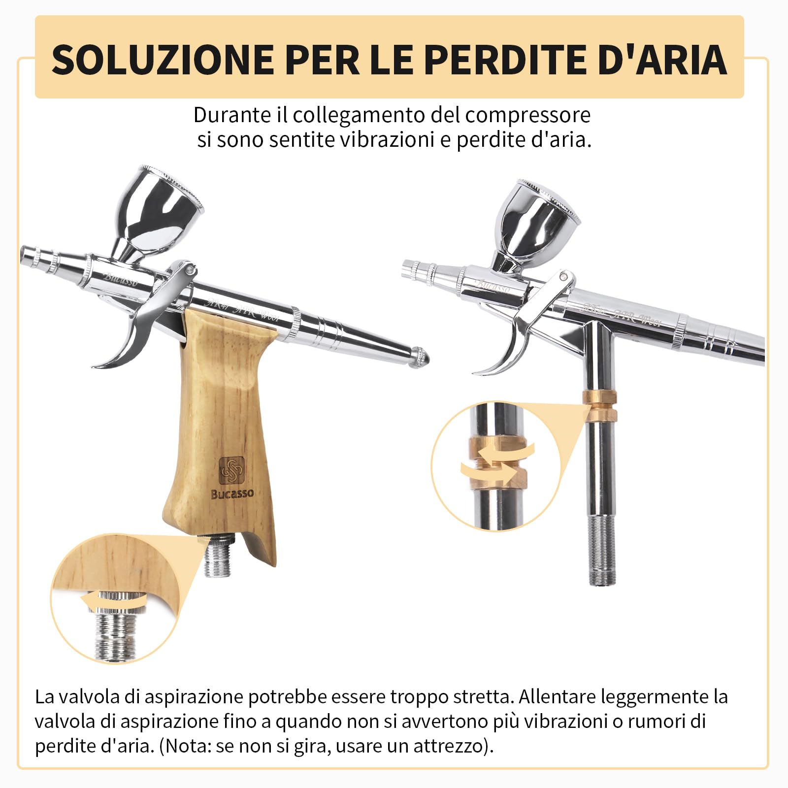 Kit aerografo, pistola a spruzzo con aghi da 0,3/0,5/0,8mm e set di ugelli, tazza di fluido sostituibile da 3/7/11cc per la pittura di modelli di unghie per il trucco del tatuagg (W001-B)