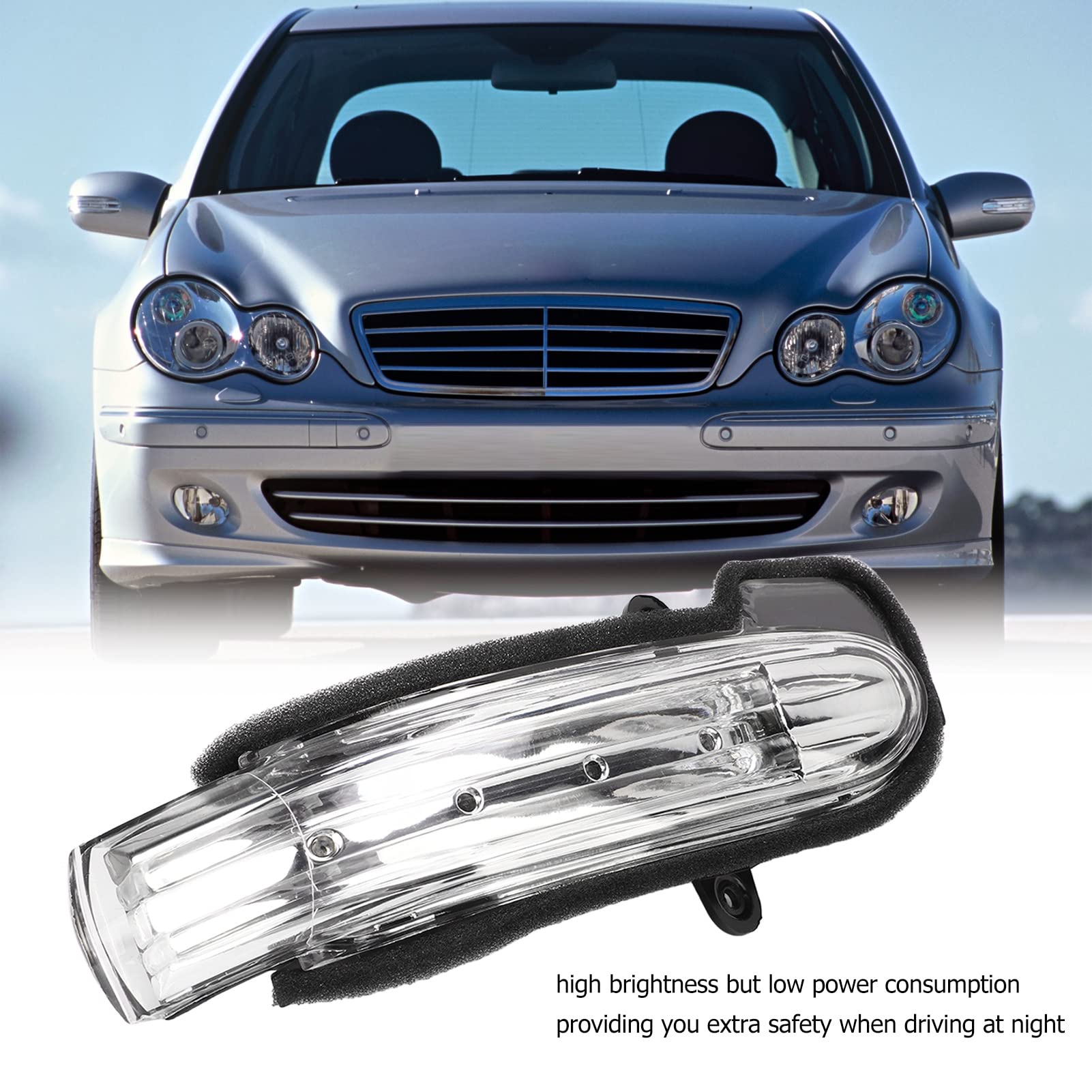 Luz LED de Señal de para Espejo Retrovisor para Clase C W203 4 Puertas 2004 2007 (Izquierda A2038201521)