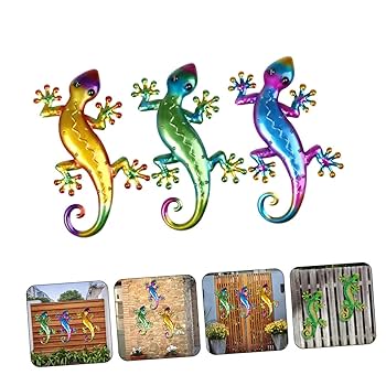 トゥーン・ワールド カラー カード 3D 石板 アンティーク Amazon.co.jp: トカゲデザインのウォールアート 3個 アイアン