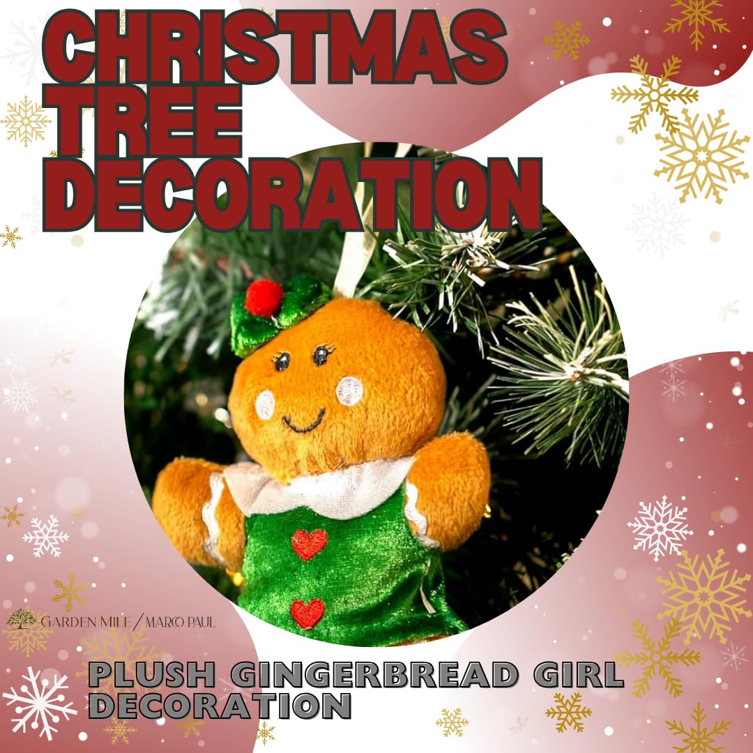 Marco Paul Christmas Decorations Christmas Tree Decoration Xmas Decorations Christmas Ornaments Christmas Baubles Hanging Ornaments for Xmas Hanging Decorations Holiday (Gingerbread Girl) - Image 4
