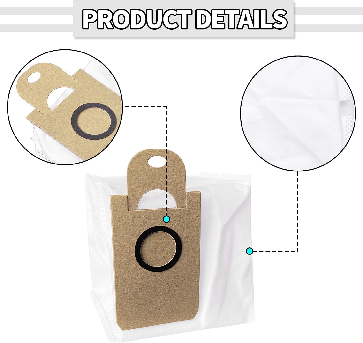 Replacement Dust Bags Compatible with Proscenic M7 Pro M8 Pro Vacuum Cleaner Accessory (9 Pack)