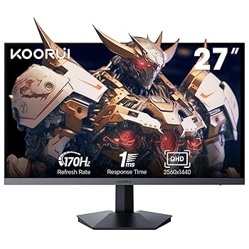 と*み様 Koorui GN03 27インチ WQHD VAモニター　170hz KOORUI 27 Inch Gaming Monitor QHD (2560 x 1440), 170 Hz, 1ms