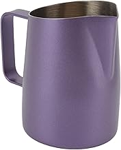 Jarro para Espuma de Leite, Jarro para Espuma de Leite Em Aço Inoxidável 15 OZ 20 OZ, Copo para Espuma de Leite de café Roxo, Copo para Servir café Home (600ML)
