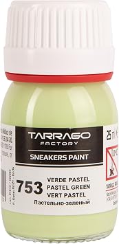 Tarrago Sneaker Leather PaintAcrylic Customize Shoe Paintfor Sneakers, Boots, Bags, PursesMatte,Flexible, Perfect CoveragePastel Green #753 0.8 Fl.Oz.