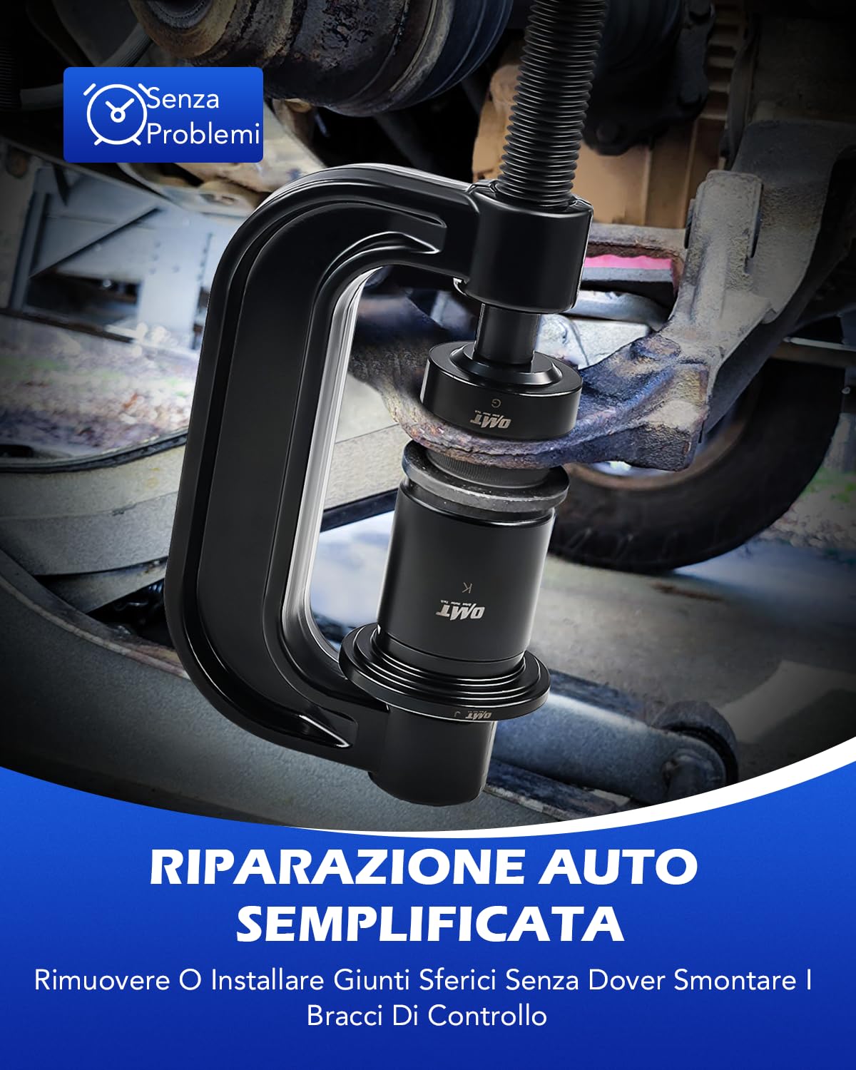 Orion Motor Tech 10 Pezzi Estrattore per Giunti Sferici 4 in 1 Pressa per Giunti Sferici e Set per Rimozione di Giunti a U per Perni di Ancoraggio dei Freni per Auto 2WD 4WD