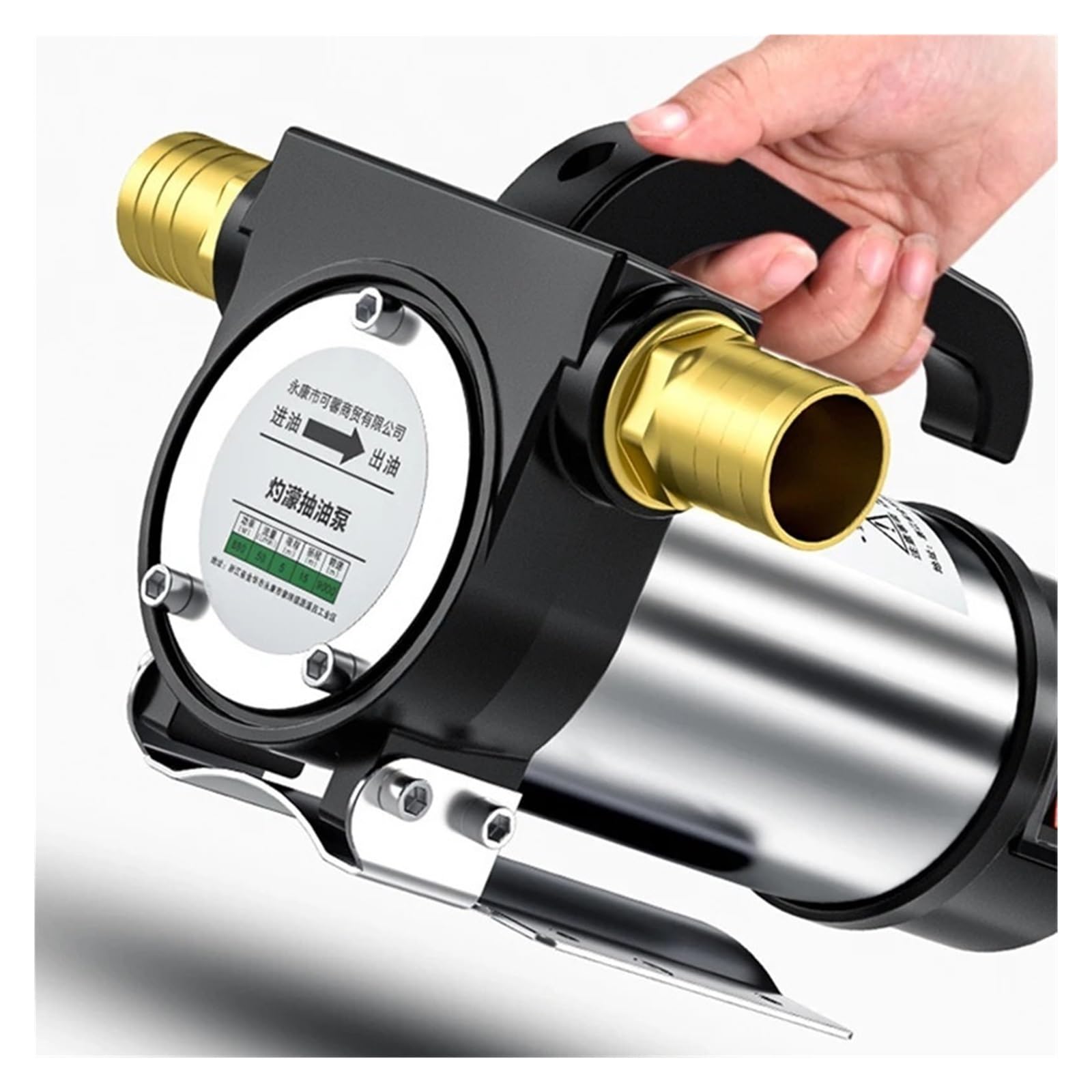 Bomba de bombeo eléctrica de avance y retroceso de 12V/24V/220, bomba autocebante de 50l/min, dispensador de combustible de bomba diésel de CC de 580W para aceite de transformador de queroseno diésel(