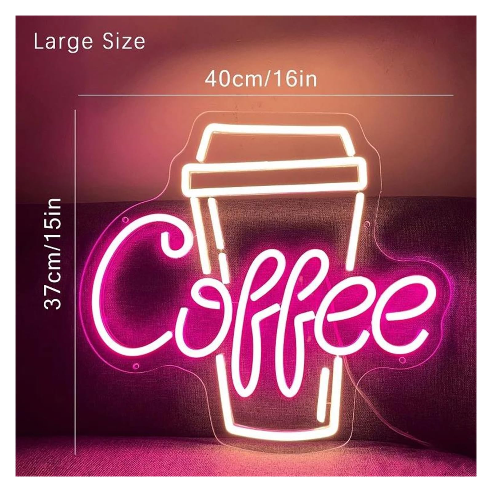 Amazon.co.jp: クリスマス LED ネオン管 コーヒーカップネオンライト壁