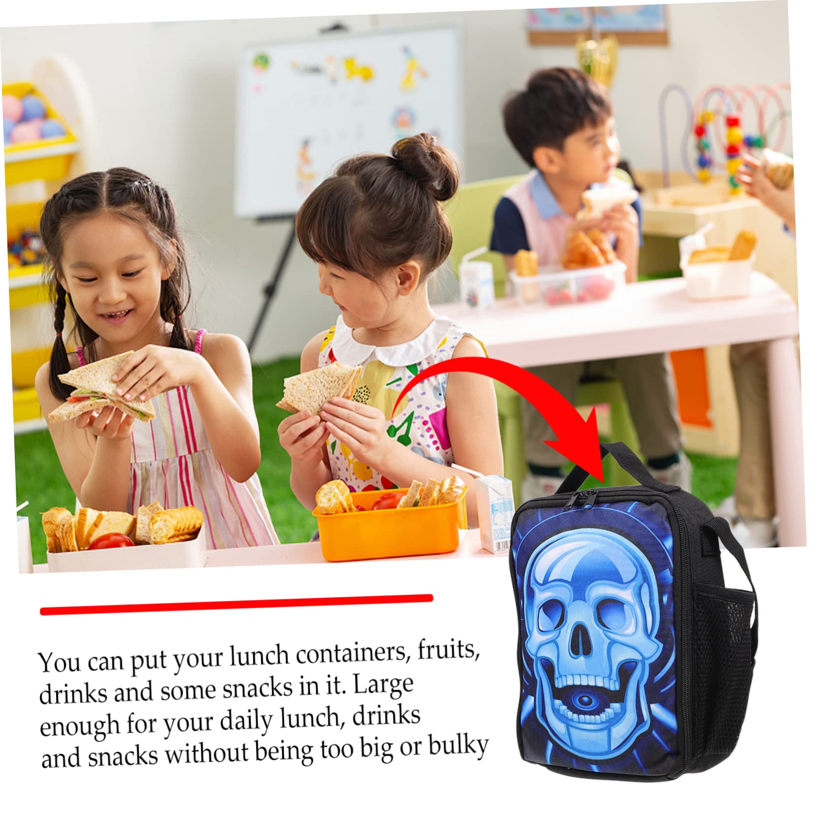TOPBATHY 2piezas Bolsa De Almuerzo Infantil Aislante De Gran Capacidad Mochila Práctica Para y Bolsa Térmica De Comida Para Picnic y Escuela De Limpiar y Transportar