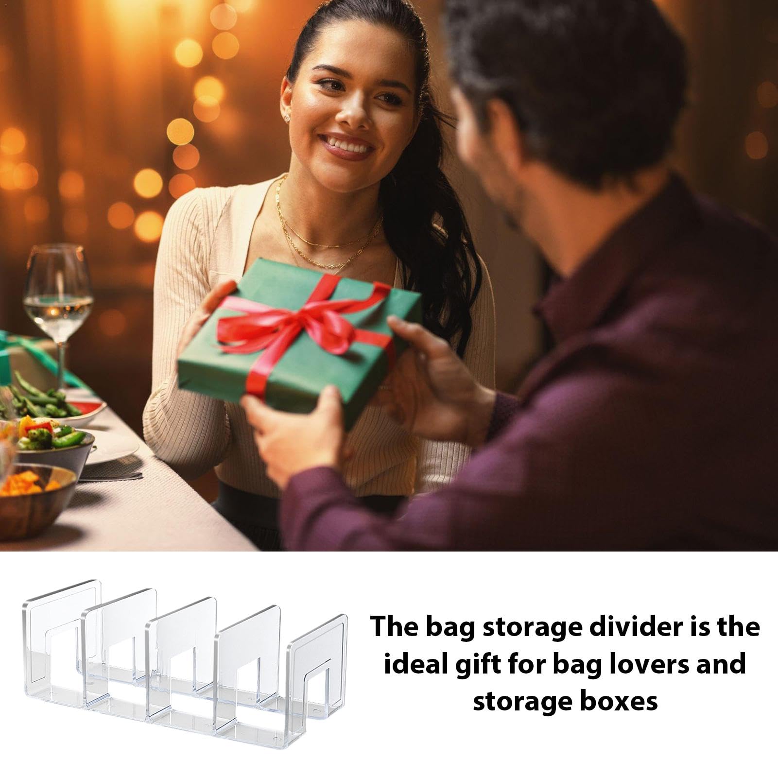 LXTaoler Lot De 2 Organiseurs à Suspendre Pour Sac à Main, 6 Poches, Résistants à La Poussière, Pour Armoire, Placard, Système De Rangement Peu Encombrant, Lavable (Noir Gris