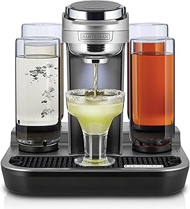 Bartesian Professional Cocktail Machine, 5 Premium Glass Bottles, 55306