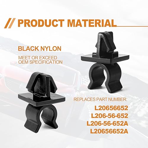 Miniatura 4 de 20 clips de soporte para capó de automóvil, compatible con Mazda 3 6 CX-3 CX-30 CX-5 CX-7 MX-30 EV 2007-On, L206-56-652A L20656652A