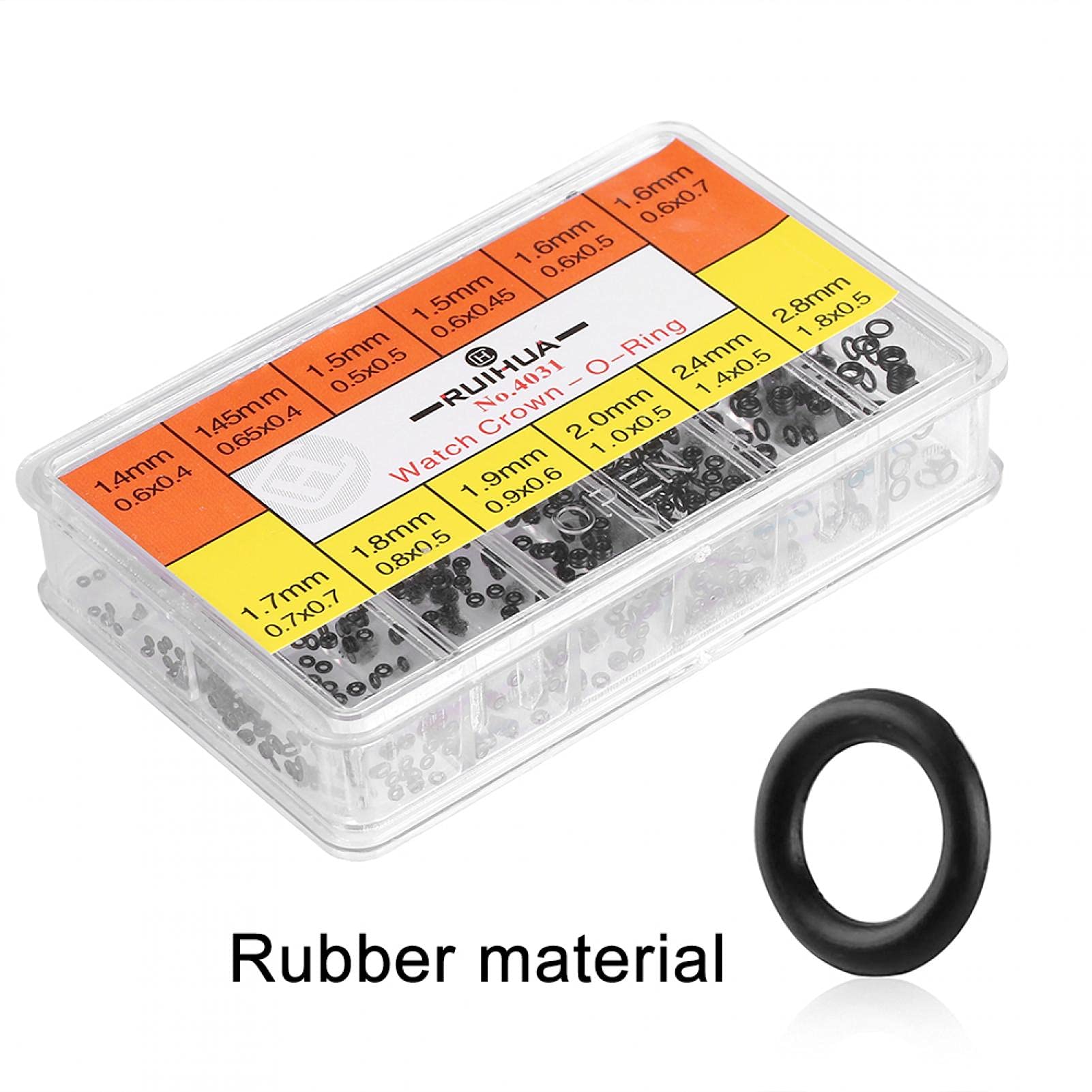 Horloge Kroon O-Ring, Horloge Handvat Waterdichte Ring, 1 Doos Rubberen Ring Horloge Kroon O-Ringen Waterdichte Afdichtingen Repareren Gereedschap