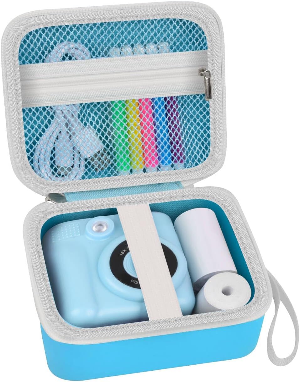 PAIYULE Kids Instant Print Camera Case Compatible with ESOXOFFORE for Dylanto for DUDUDRAGON for GKTZ for ETIKEZ for Dafotil for Careenoah for Aasonida Digital Video Prints Paper Bag (Box Only) Blue