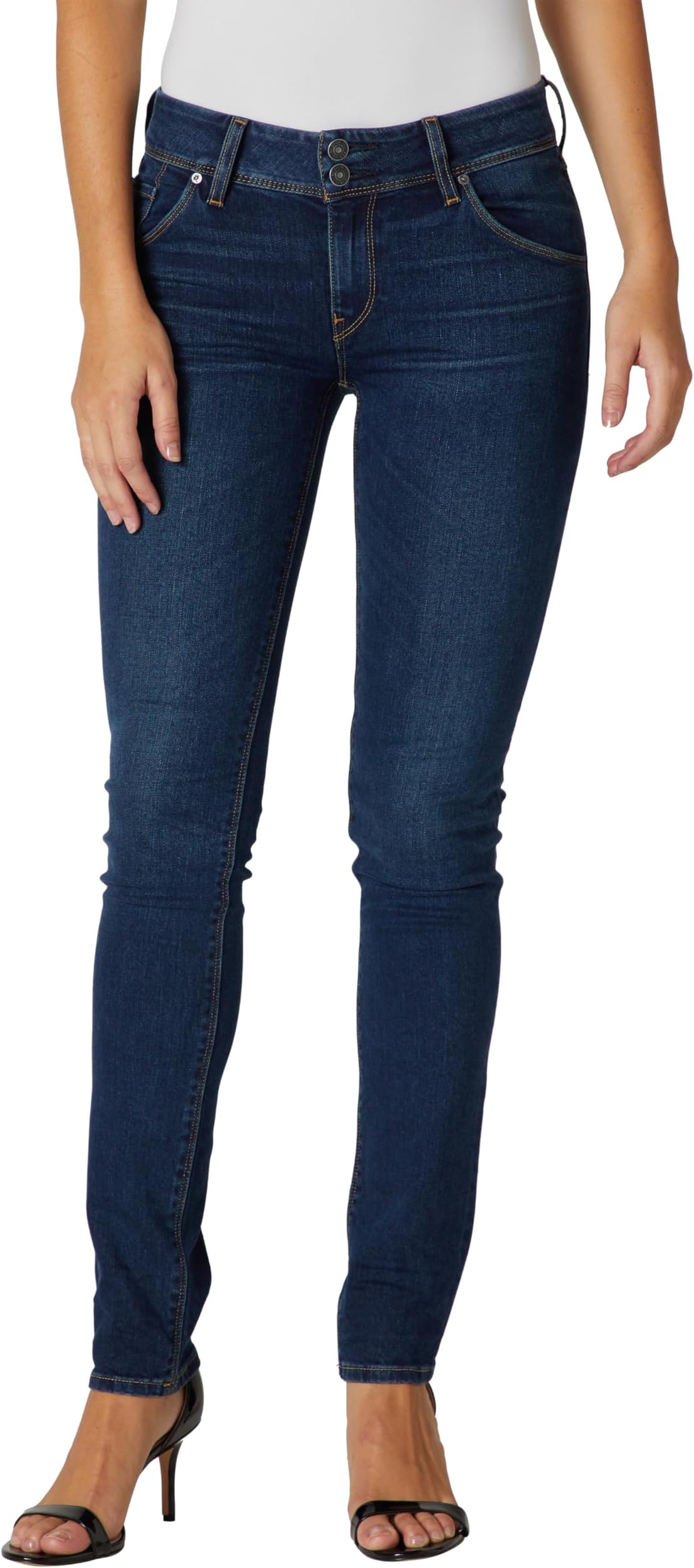 HUDSON Women's Collin Mid Rise Skinny Ankle Jean with Back Flap Pockets