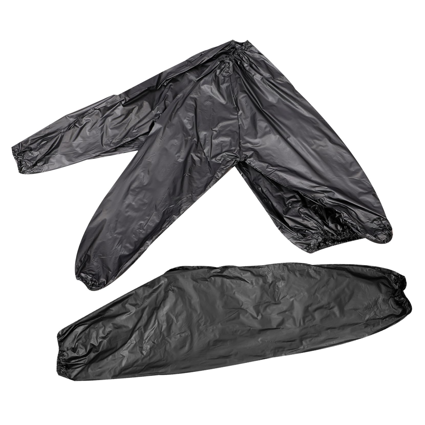 Conjunto de ropa de sauna negro y traje de sudoración para adultos en gimnasio