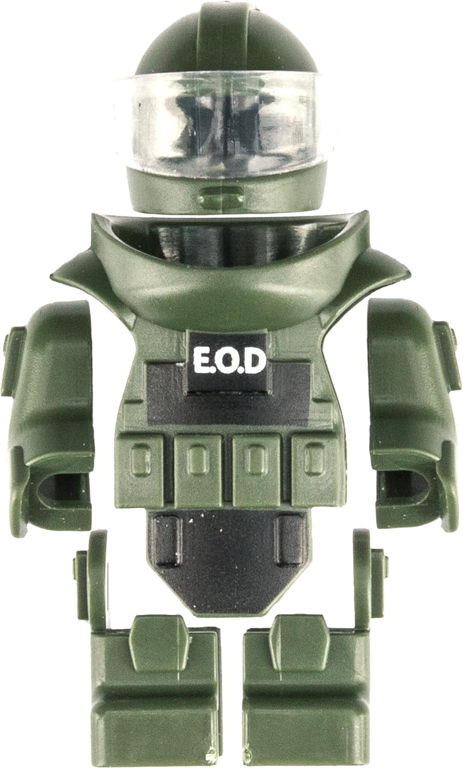 Toy Soldiers Figures Green Bomb Disposal Suit Armor E.O.D Suit Toys Military Equipment Custom Minifigure Compatible with Mini Figure of Major Brand, 3 Years Old and up
