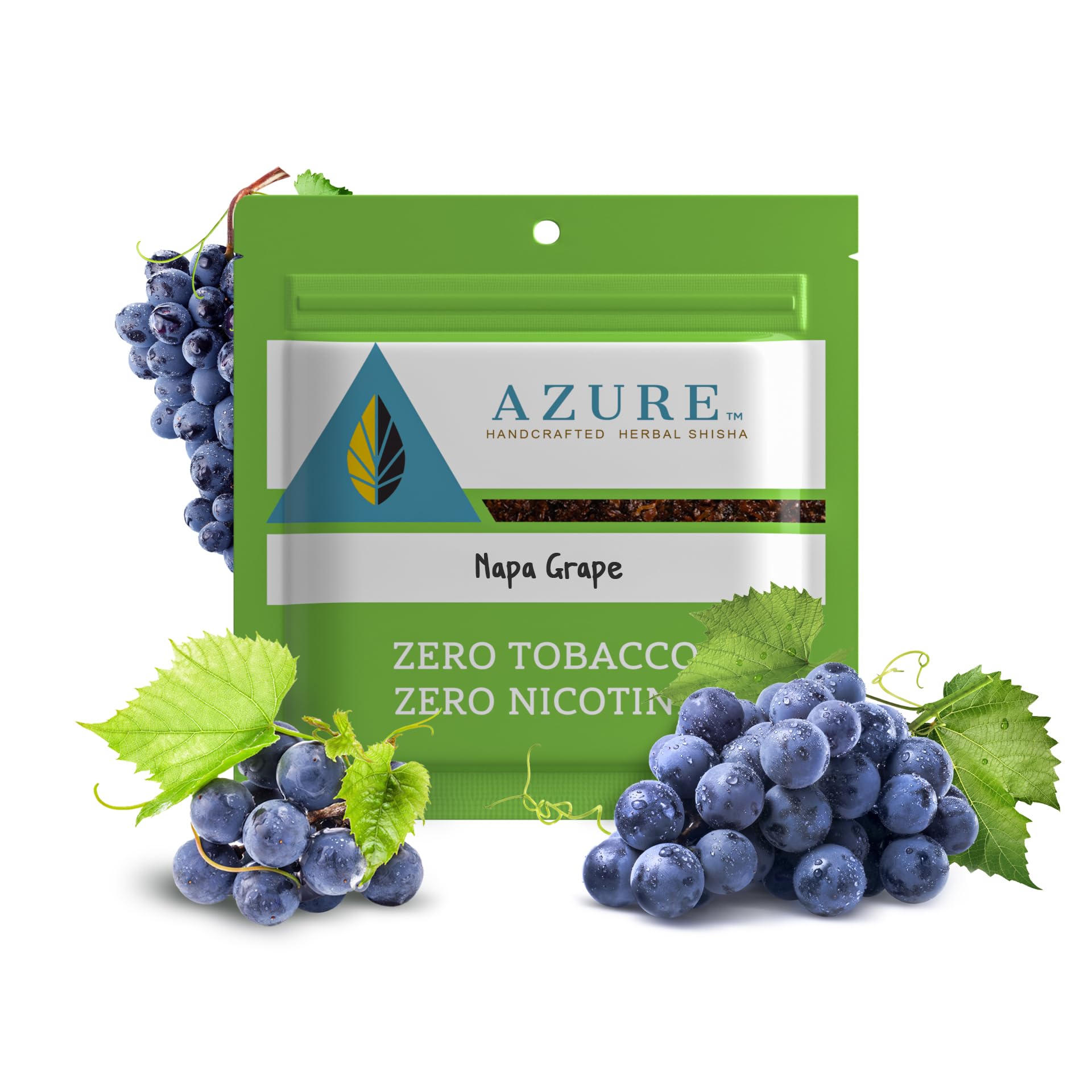 Azure Premium Tea Leaf Mixed Herbal line Hookah Flavor Hookah Tobacco and Nicotine Free 100G Resealable Pouch Shisha