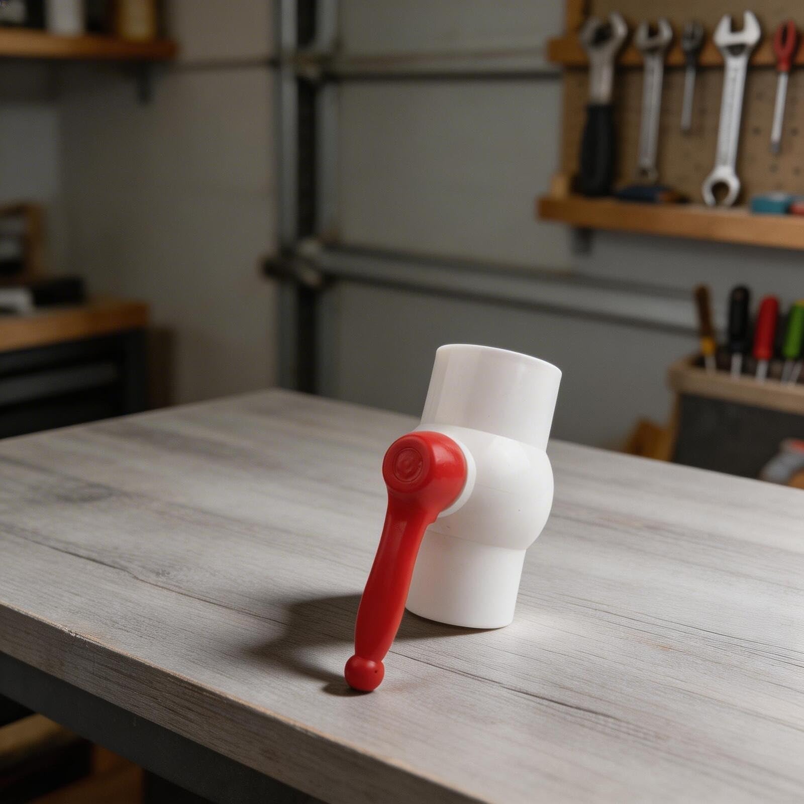 Valvola a sfera in PVC con impugnatura a T rossa, raccordo saldato piatto ispessito per tubi dell'acqua, applicazioni idrauliche per acquari e domestici, 2,5/3/4 pollici (110pvc-10,2 cm)