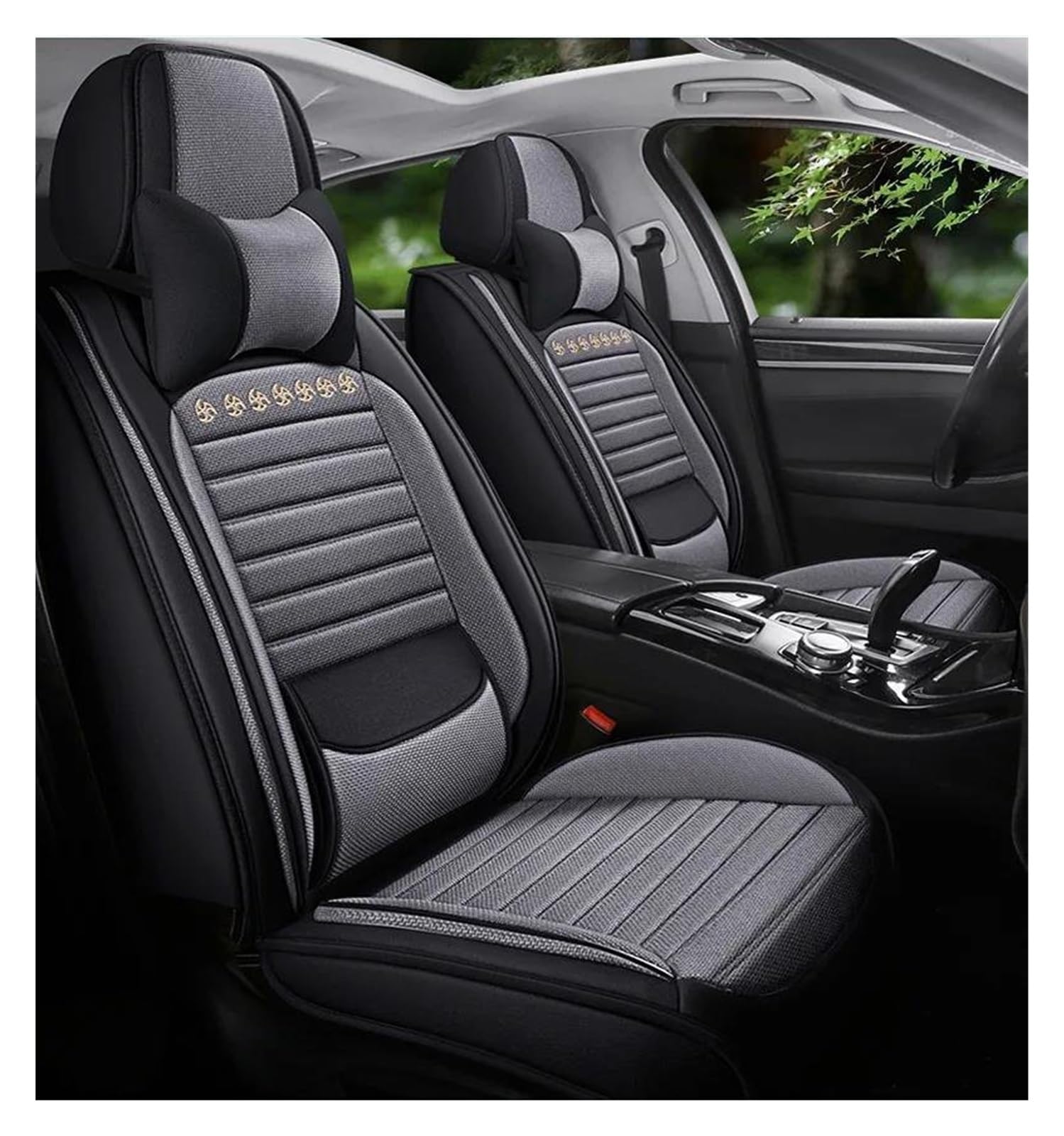 Housse siège voiture en lin respirant anti-transpiration pour BMW F30 E90