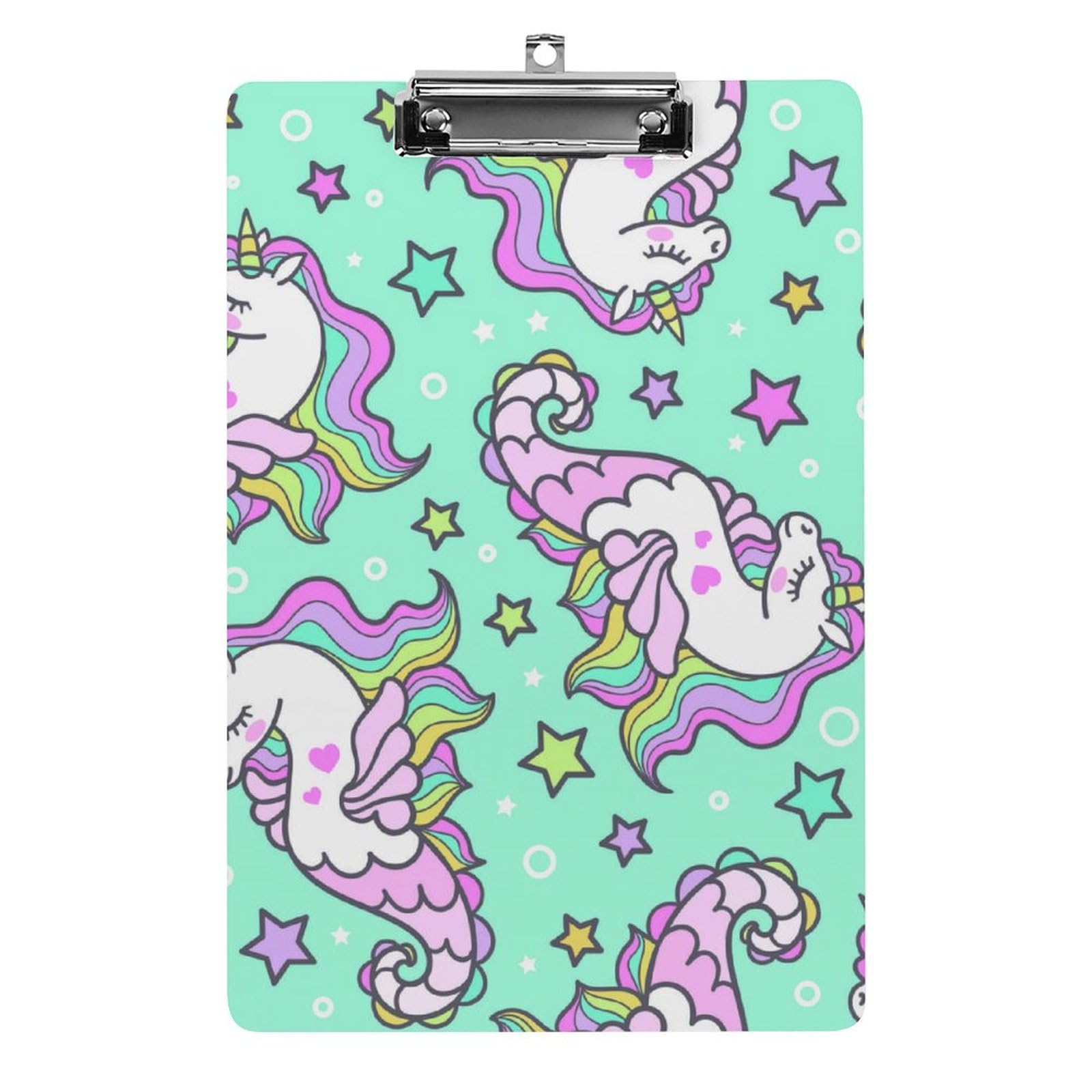 Planchette porte document hippocampe licorne A4 pour écrire debout sans table - 8