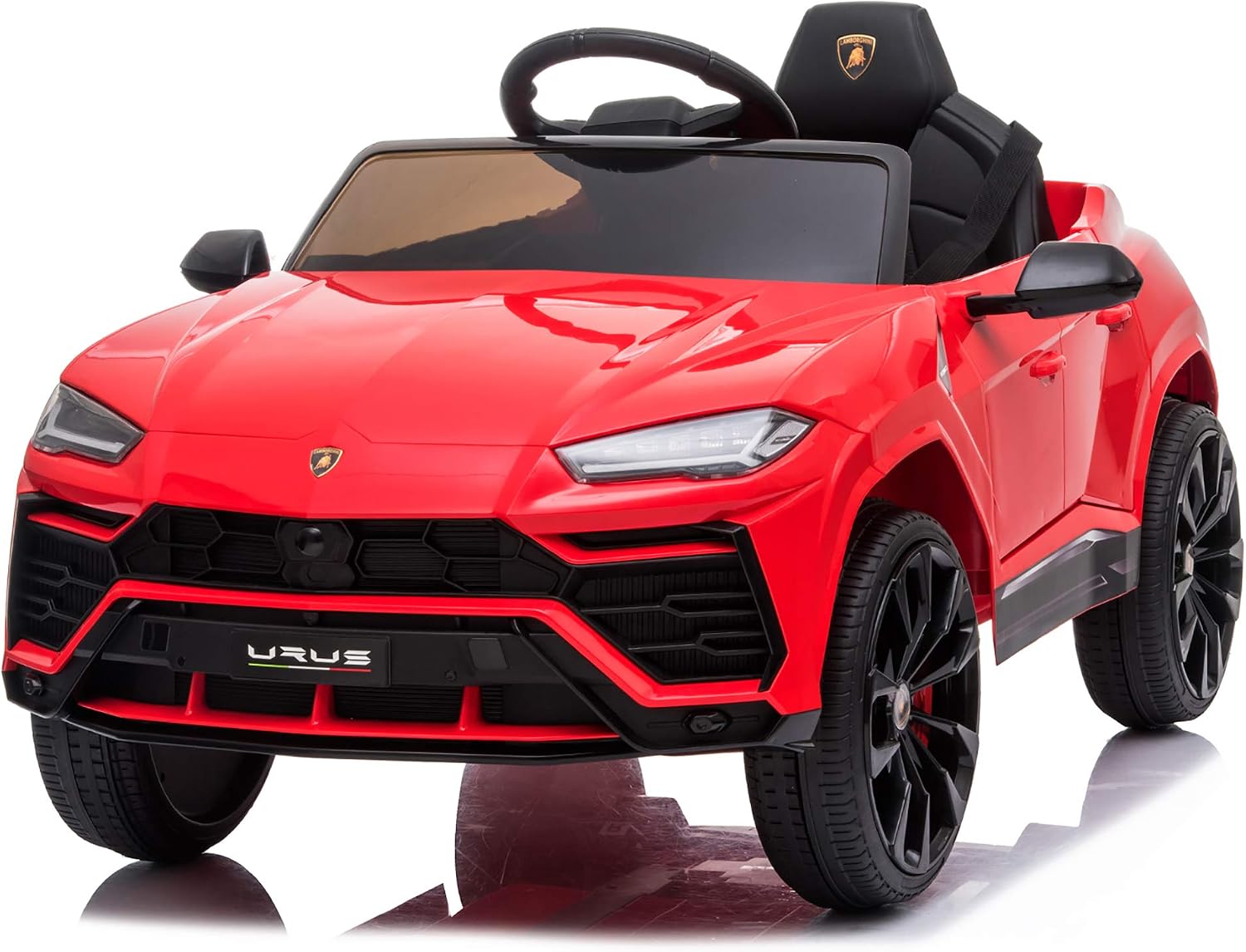 TOBBI 12V Lamborghini Urus Licensed Kids Ride on Car Electric Cars Motorized Vehicles with Remote Control,Four-Wheel Shock Absorbers,Music, Horn, USB, Red