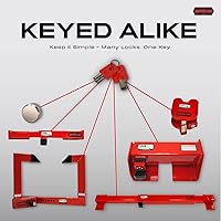 Vista 2 de Equipment Lock Co. Cerradura de puerta enrollable resistente con llave similar, modelo # HDRDL-KA