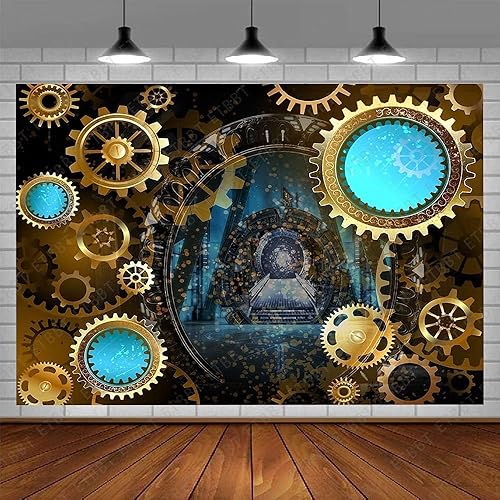 Miniatura 8 de Telón de fondo antiguo, vinilo de 10 x 7 pies, equipo industrial de fotografía de metal, fondo retro para estudio fotográfico BJOKPR0111