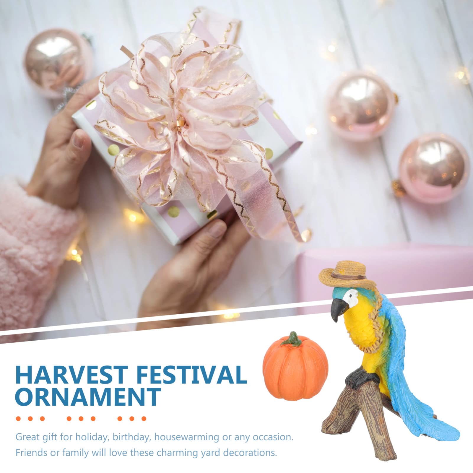 BESPORTBLE 5sätze Resin Und Kürbis Statue Für Garten-Dekoration Lebensechte Herbst-Dekoration Für Thanksgiving Für Innen Und Außenbereich