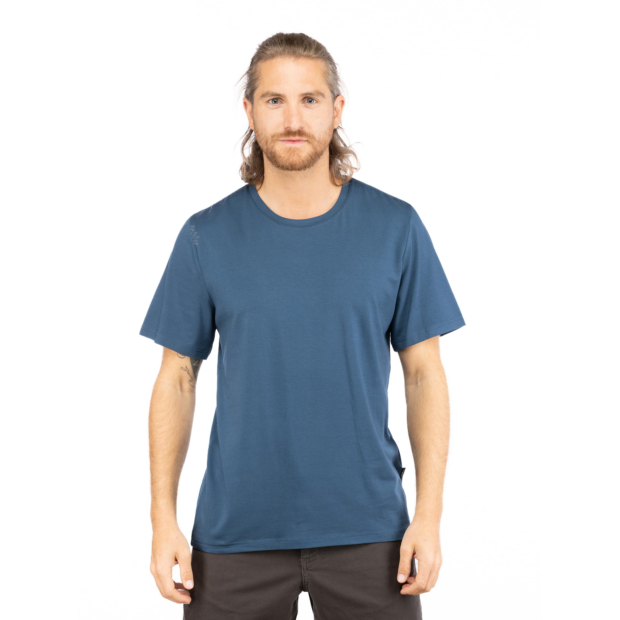Chillaz Uomo Mountain Logo T-Shirt, blu scuro, M