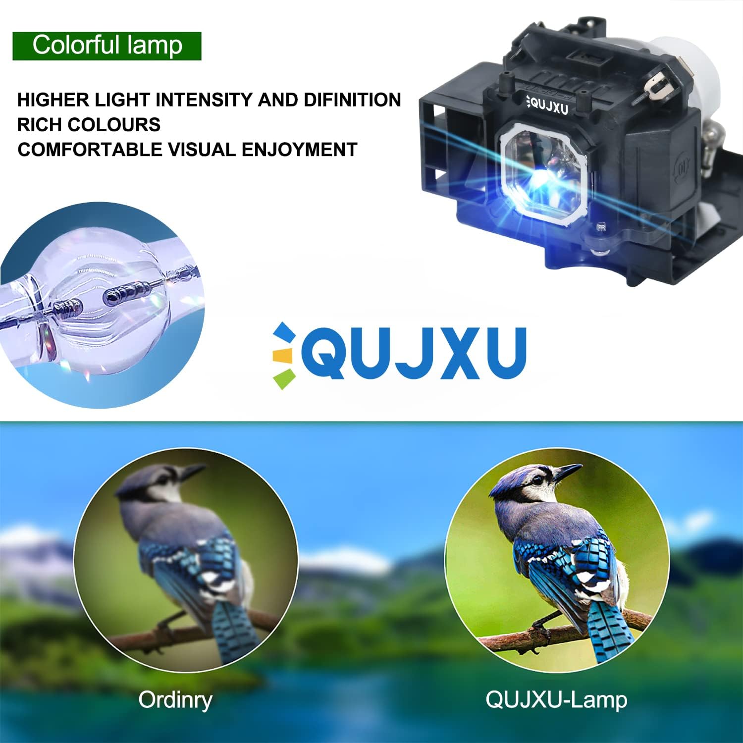 NP15LP Replacement Projector Lamp Bulb for NEC m260x m300x m260xs m300xs m271x Projector Lamp Bulb with Housing