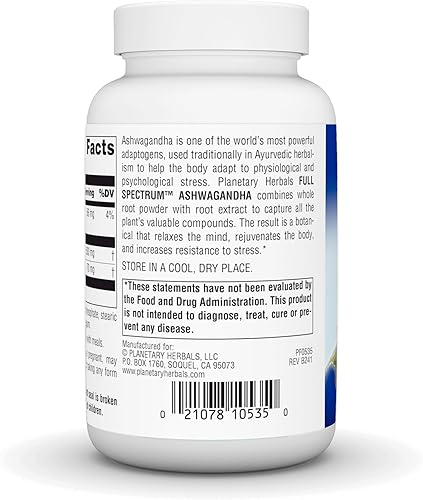 Miniatura 3 de Planetary Herbals Ashwagandha cereza espectro completo de 002 oz de invierno PF0535 1 1