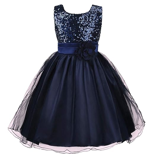 Acecharming Vestidos para meninas vestido de festa de dama de honra vestido de baile de casamento tule 3-10 anos