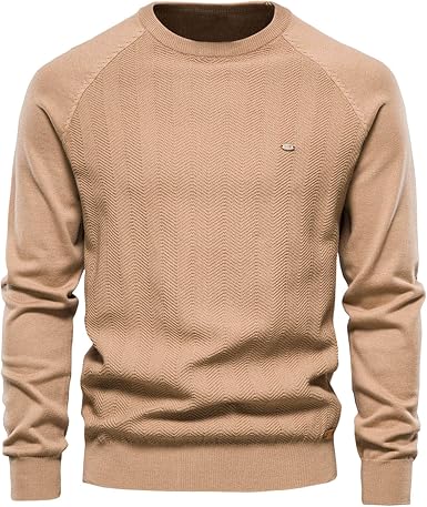 Amazon.com: Suéter para hombre, informal, cuello redondo, clásico, para  negocios, invierno, cálido, suéter de punto con borde acanalado : Ropa,  Zapatos y Joyería
