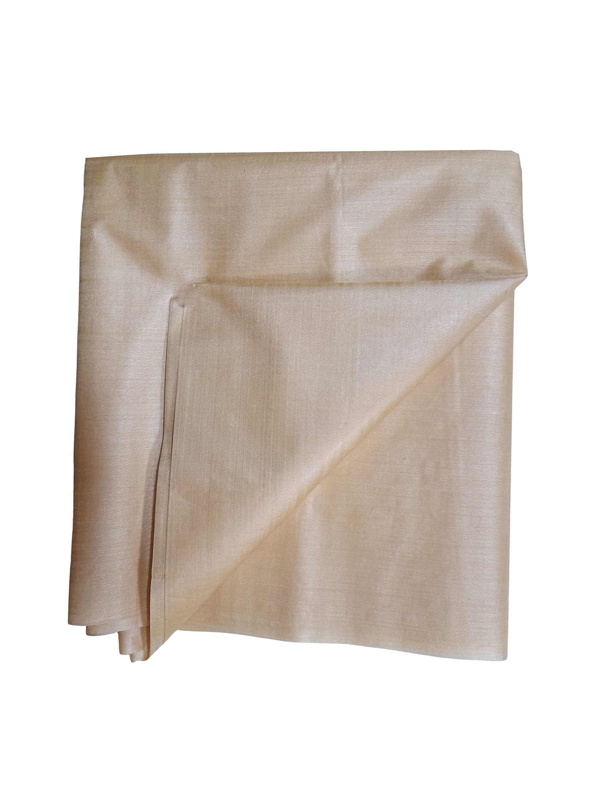 Maa Silk 100% Pure Tussar Silk Unstitched Fabric for Men & Women, for Men's Kurta, Shirt, Ethnic wear & more 2.5 Meter. MS PTS 03