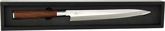 GINSU Yanagiba 9.5 Sashimi Knife, Brown - Premium Stainless-Steel Blade, Designed for Right Hand Usage