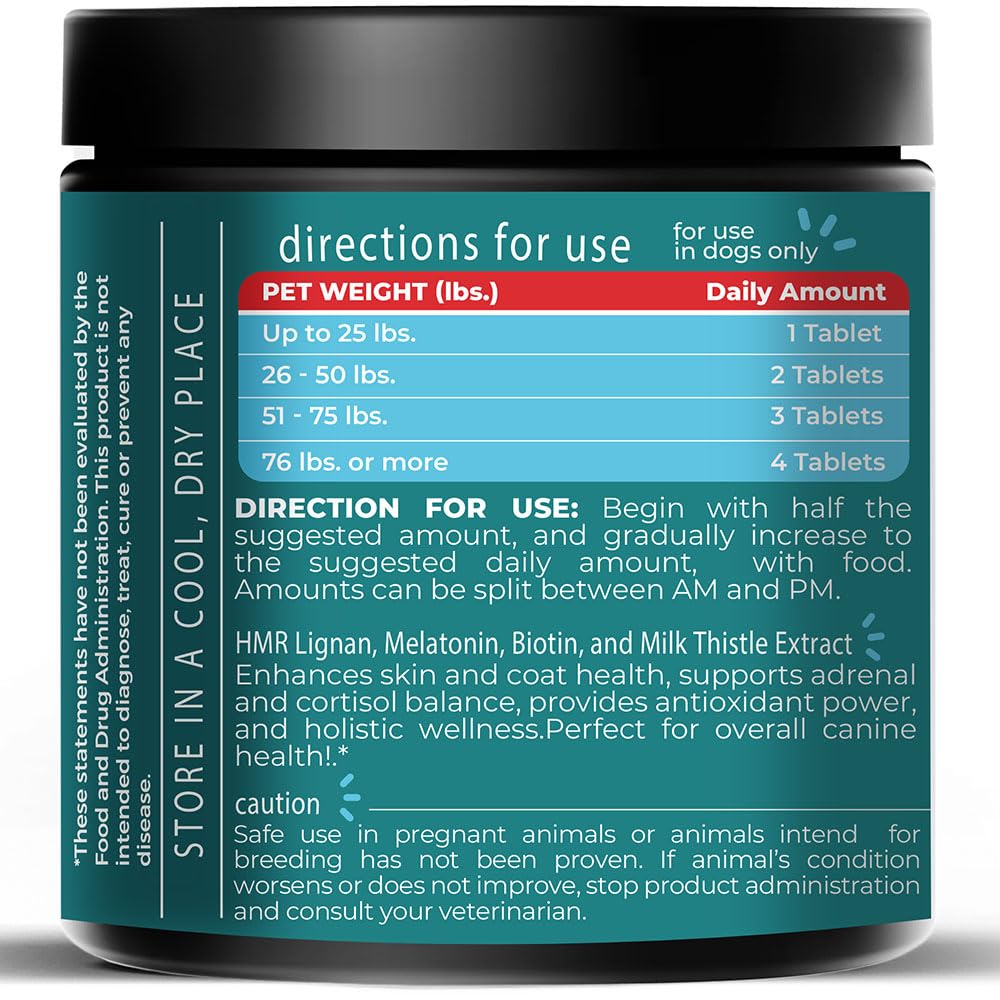 HMR Lignan, Melatonin, Biotin & Milk Thistle Complex for Dogs — Amazon image 3