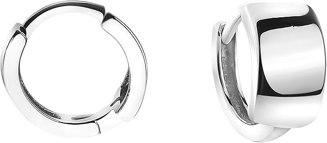 SOFIA MILANI - Women's Earrings 925 Silver - Small Wide Creoles - 20824