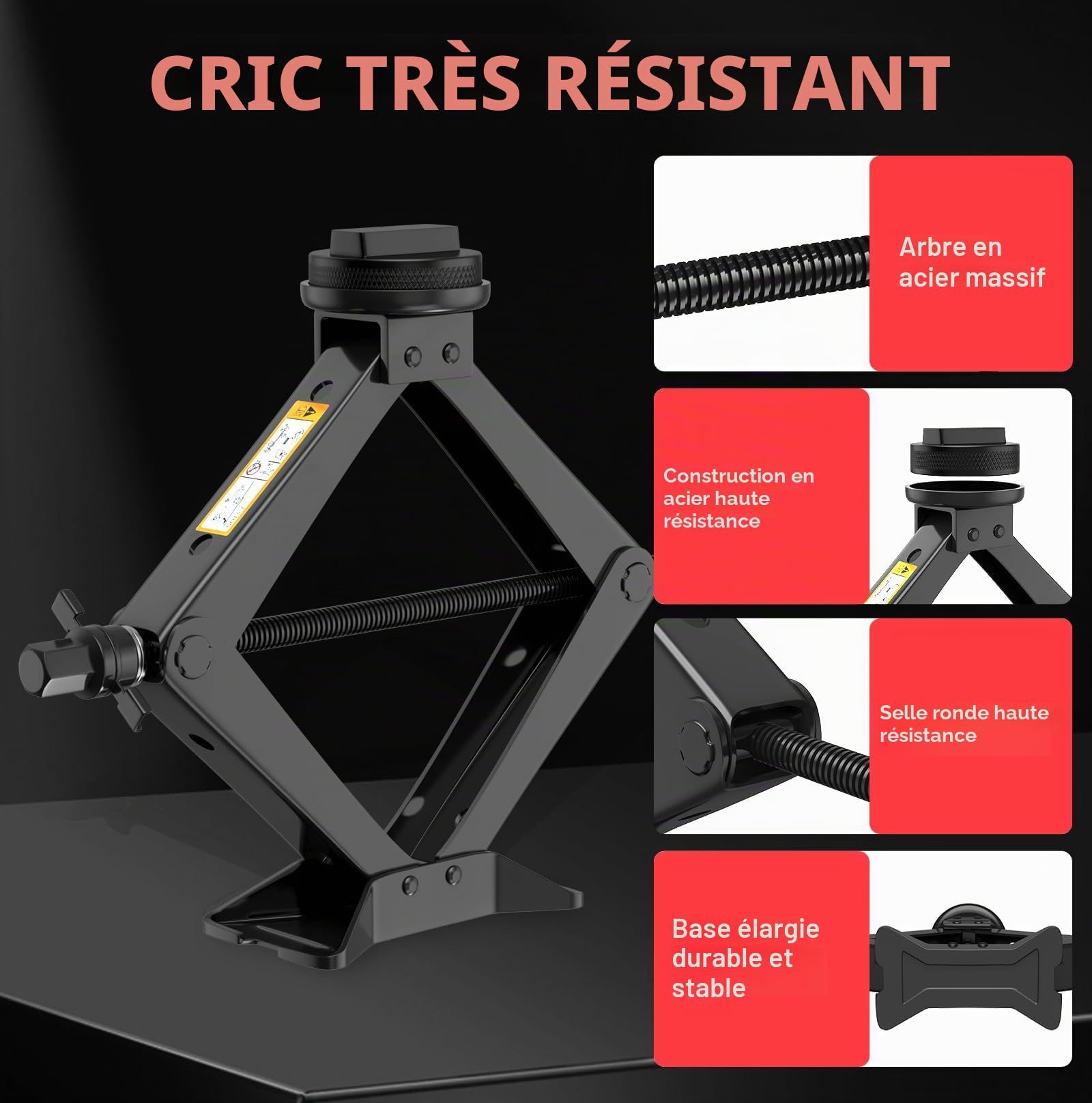 IMAYCC Cric Voiture 2.5T, Universel Crique Voiture pour BMW Série avec 2 Tampon Caoutchouc,Portable Cric de Levage avec Clé pour Écrous de Roue, Set Urgence Automobile pour SUV MPV BMW(1/3/5/6/7/Z/X)
