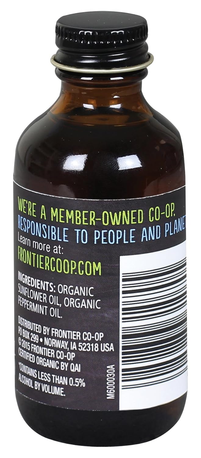 One-Day Sale: Up to 50% Off Frontier Peppermint Flavor Certified Organic, 2 Ounce Bottle