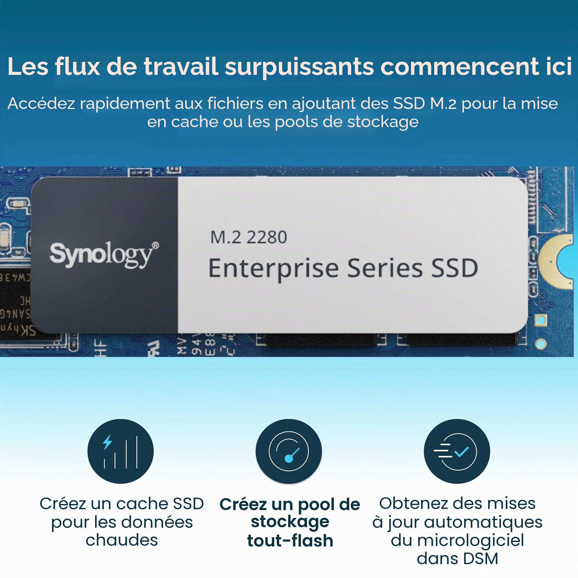 Synology Kit NAS DS725+ à 2 Baies, processeur Ryzen, mémoire 4 Go, utilisateurs Standard 2,5 GbE-NIC, revendeur Domestique autorisé, Field Lake, Support téléphonique, DiskStation