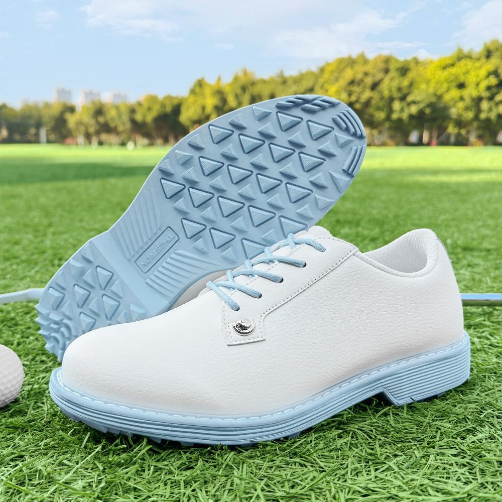 Women Professional Golf Sneakers Spikes Waterproof Golf Sports Shoes Ladies Golf Training Sneakers with Spikes