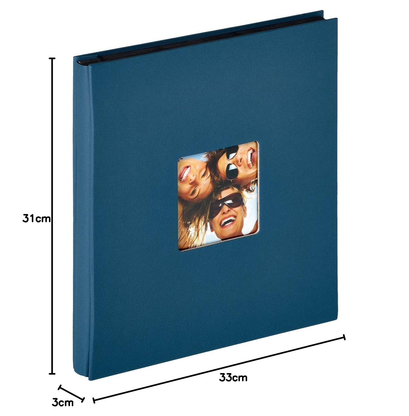 Walther Design Album Fotograficzny Niebieski 400 Zdjęć 10x15 cm Wsuwany Album z wycięciem na okładkę, Fun EA-110-L