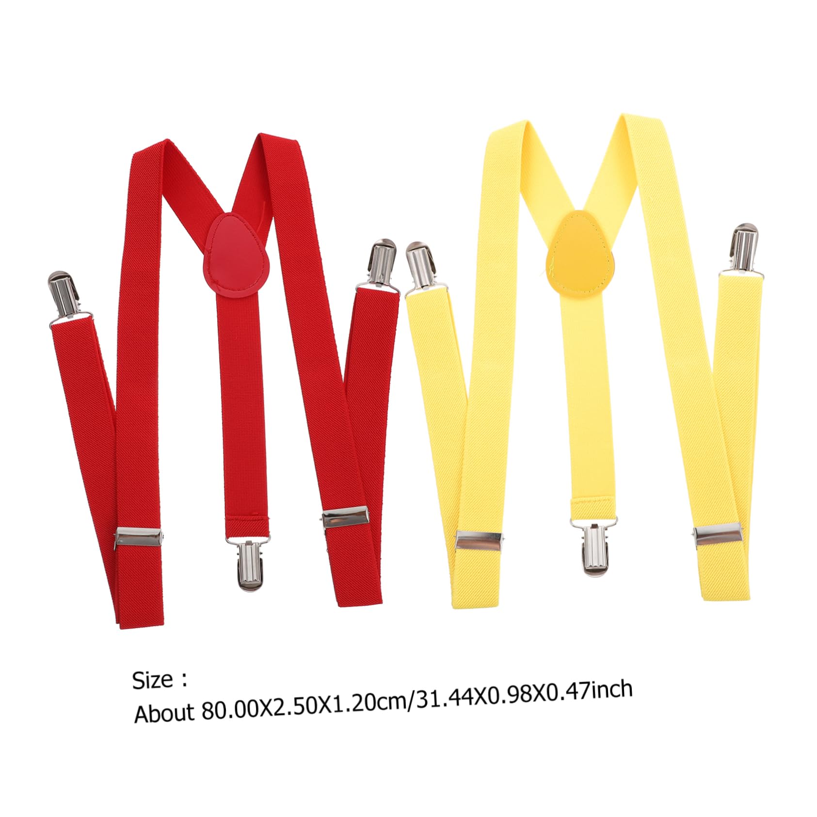 BESTYASH 2Pcs Adjustable Elastic Suspenders for Men and Women Y Back Style with Strong Clips for Work School and Special Occasions