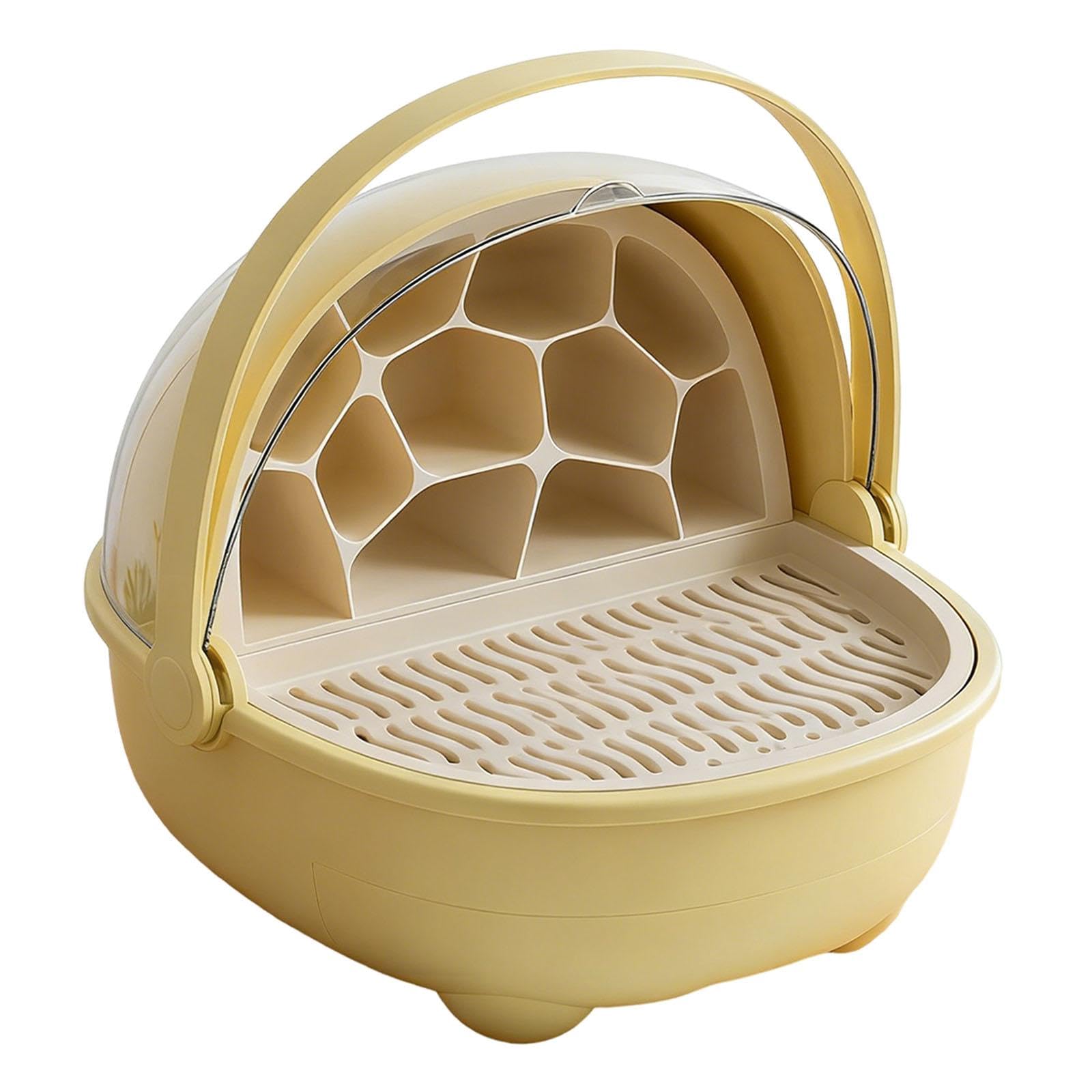 F Fityle Boîte d'élevage pour vers à Soie, Cage d'incubation, abri pour et Geckos, boîte de Croissance pour vers à Soie, conteneur, Jaune