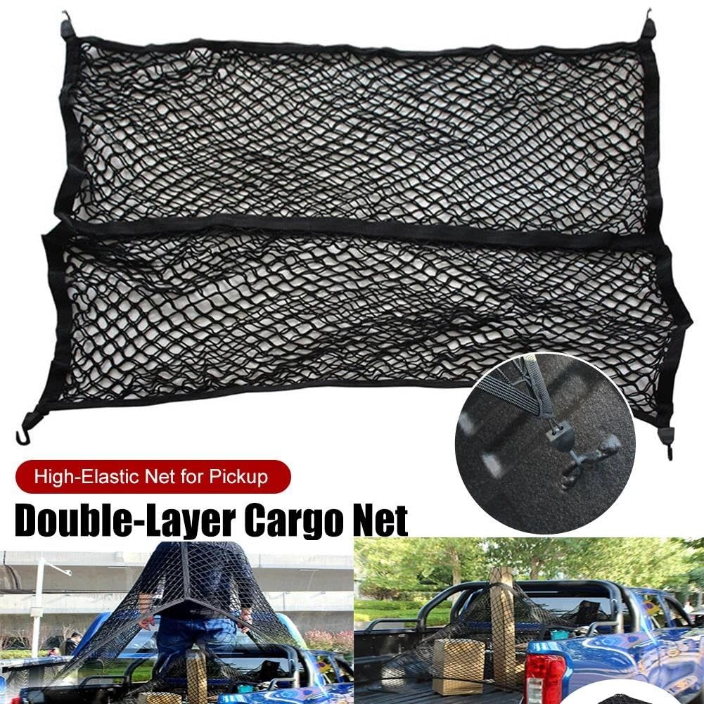 Rete Portaoggetti Auto Rete Carico Altamente Elastica Estensibile Organizer Cassone Camion Adatta Per Pick-up Carichi Leggeri Giornalieri Per Ford Rete da carico(Singolo strato)