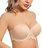 HACI Women's Multiway Strapless Bra Plus Size Underwear Full Figure Coverage Underwire