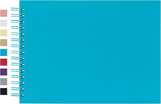 potricher 12.2 x 8.5 Inch Large DIY Scrapbook Photo Album 80 Pages, Blue