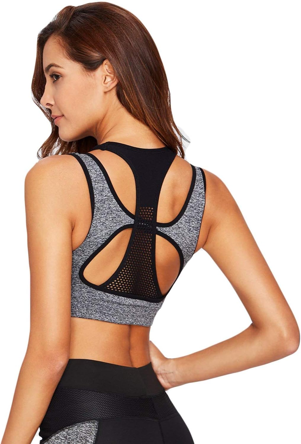 Women's Nylon & Cotton Padded, with Removable Pads Non-Wired Sports Bra Free Size High Intensity(30 to 38)