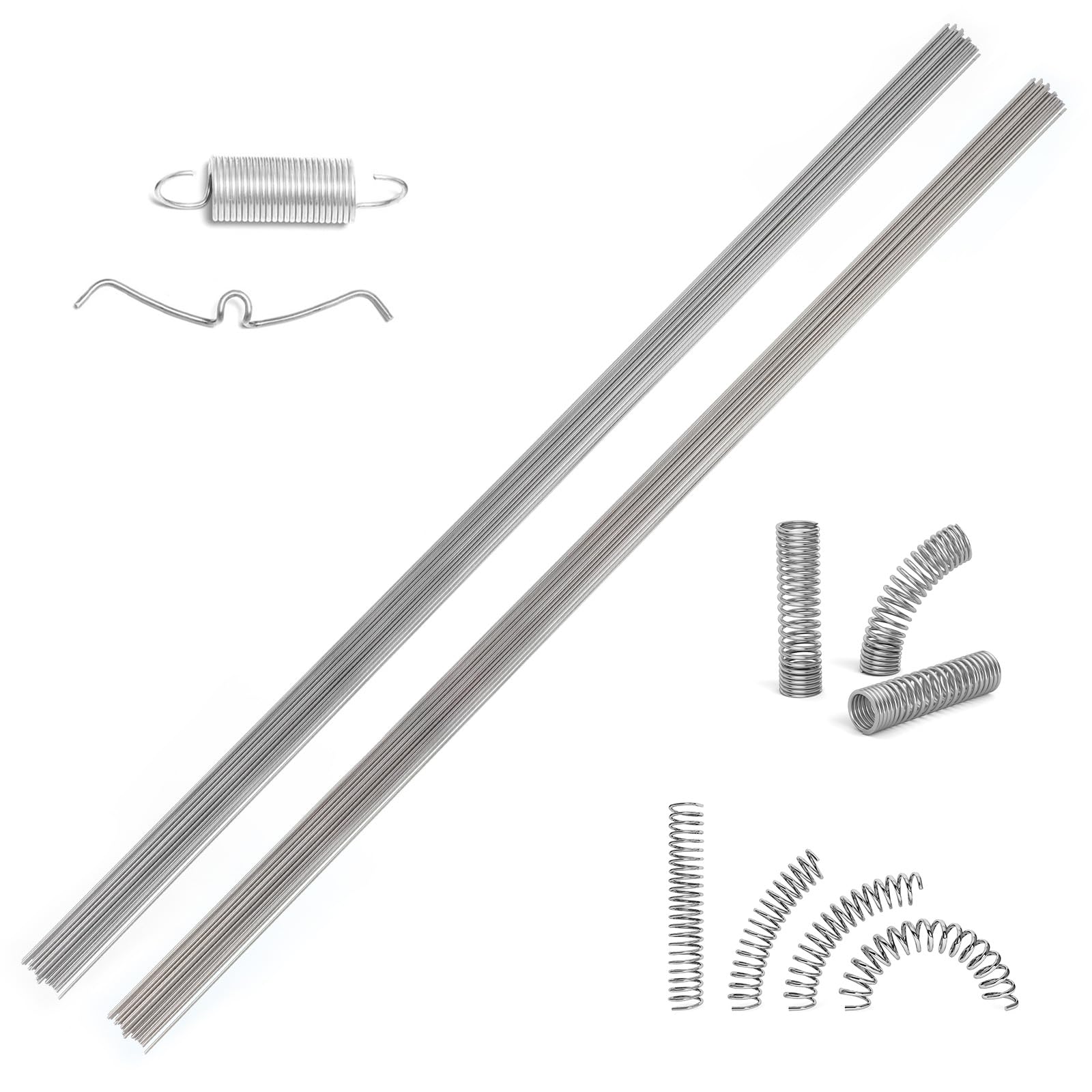 25Pcs 1mm Stainless Steel Spring Wire 40cm/15.7inch Straight Spring Steel Wire for Springs Stainless Hard Wires Music Wires Diameter 1 mm for DIY Crafts Model Airplane Helicopter Car