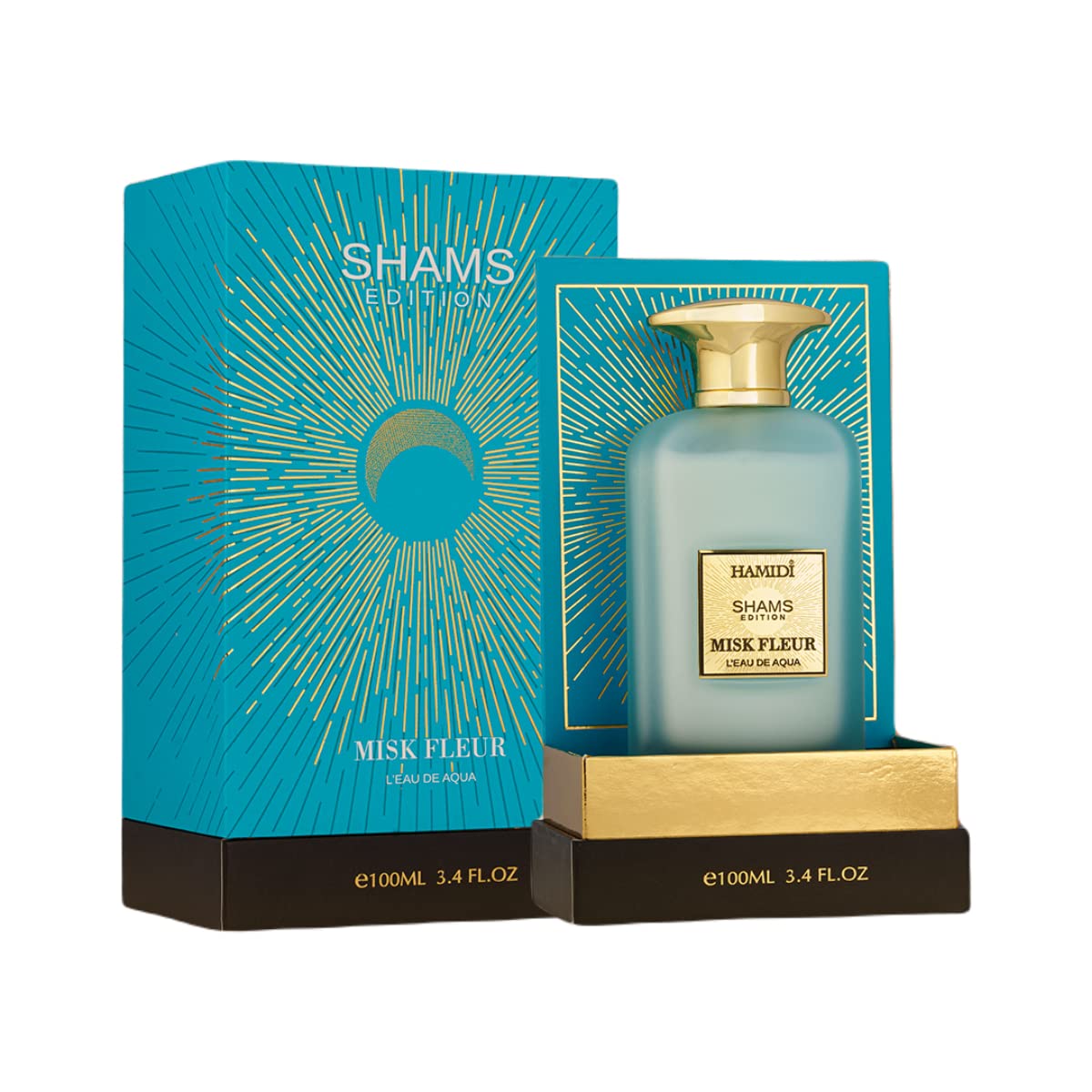 Hamidi Shams Edition Misk Fleur L' Eau De Aqua Perfumes for Unisex 100ml, Water Perfume, Long Lasting